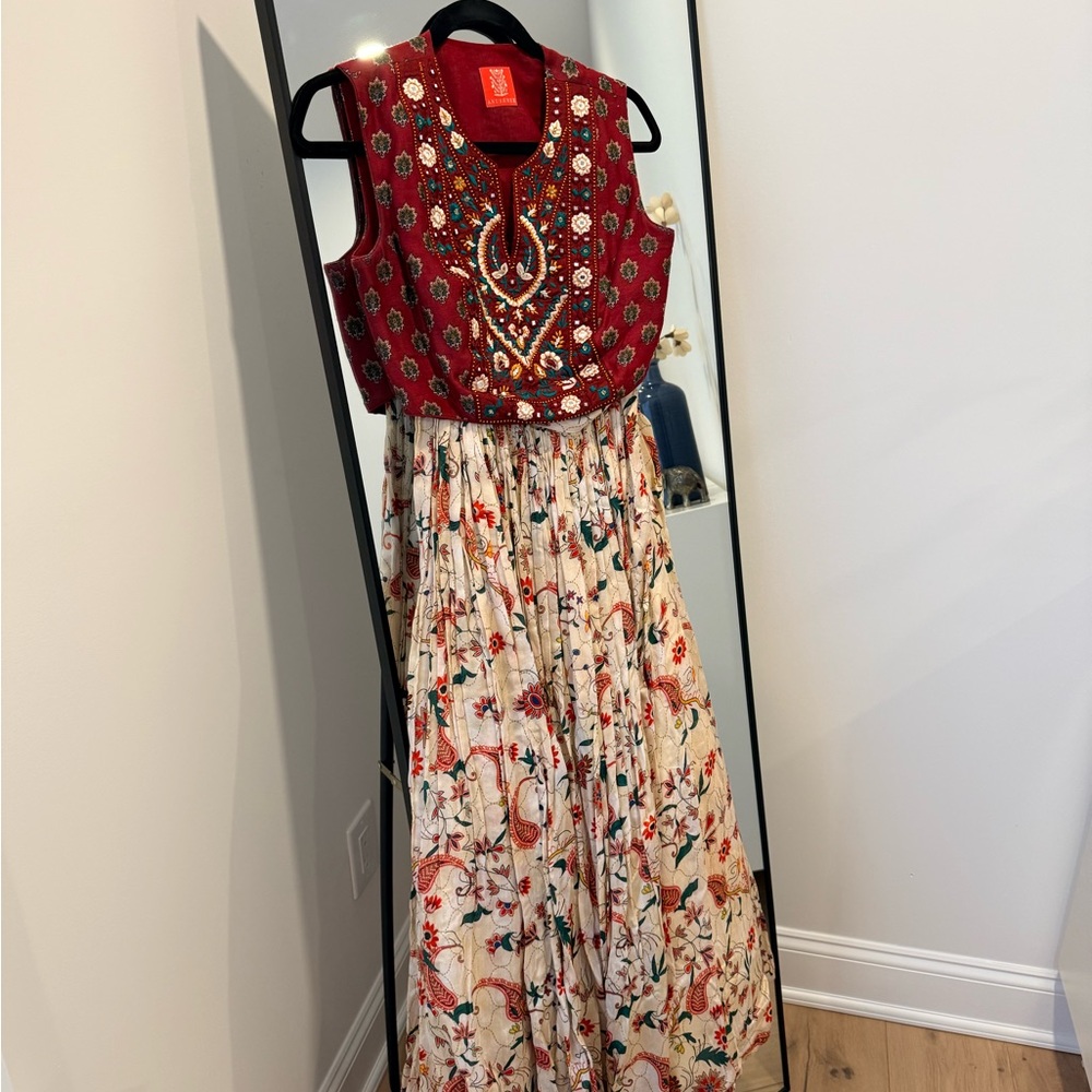Label Anushree Crop Top & Skirt